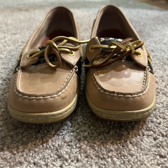 Sperry Top-Sider Angelfish Sparkle Leopard boat/deck shoe #9102815 size 10M - Picture 3 of 8
